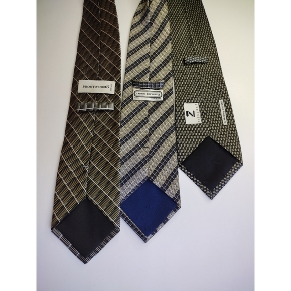 Bundle of 3 silk ties - Picture 4 of 8